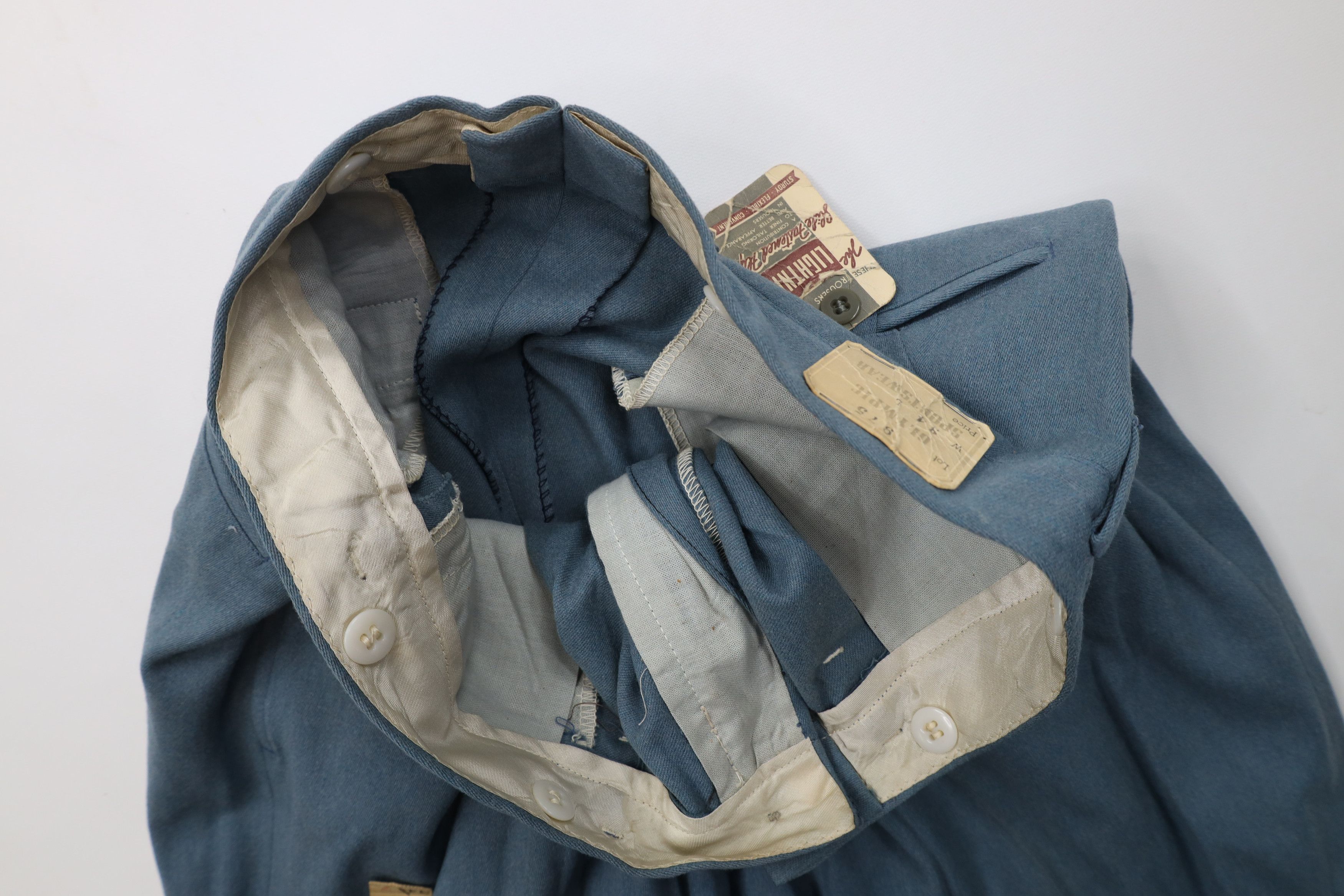 Vintage Deadstock Vintage 40s 50s Gabardine Hollywood Chino Pants Size US 34 / EU 50 - 10 Thumbnail