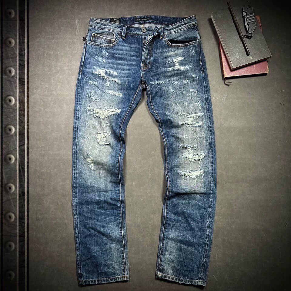 Cult Of Individuality Men's Selvedge Distressed Ripped Jeans Size US 34 / EU 50 - 1 Thumbnail