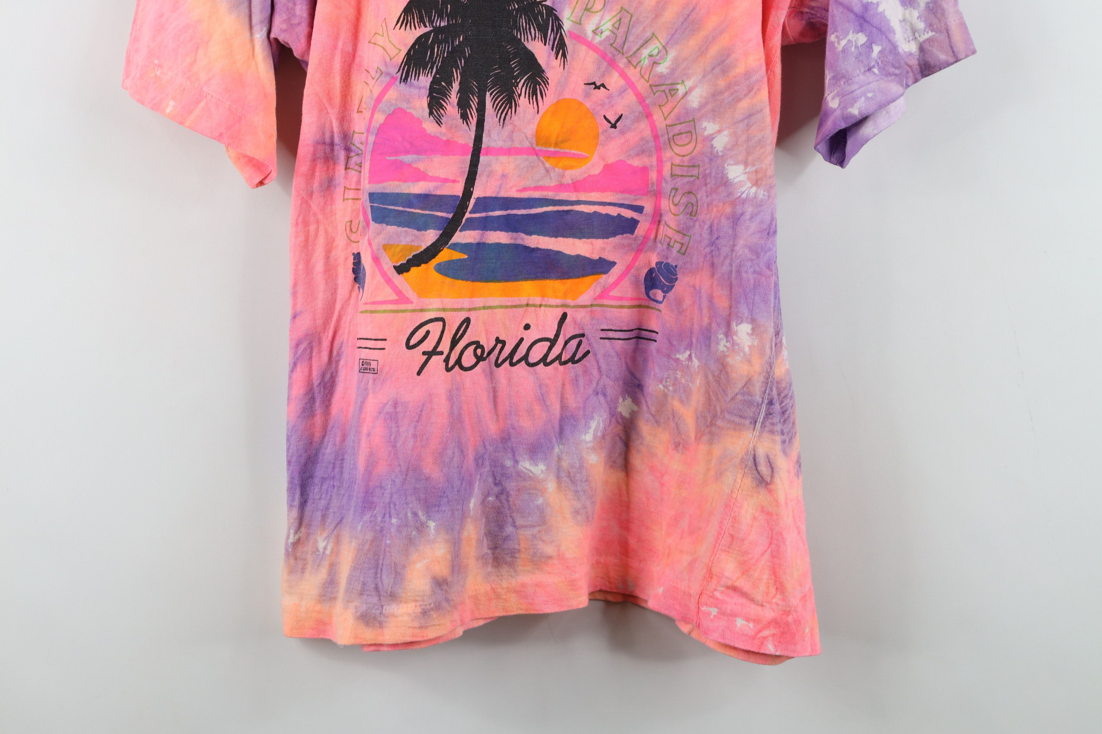 Vintage Vintage 80s Streetwear Paradise Florida Sunset T-Shirt Size L / US 10 / IT 46 - 3 Thumbnail