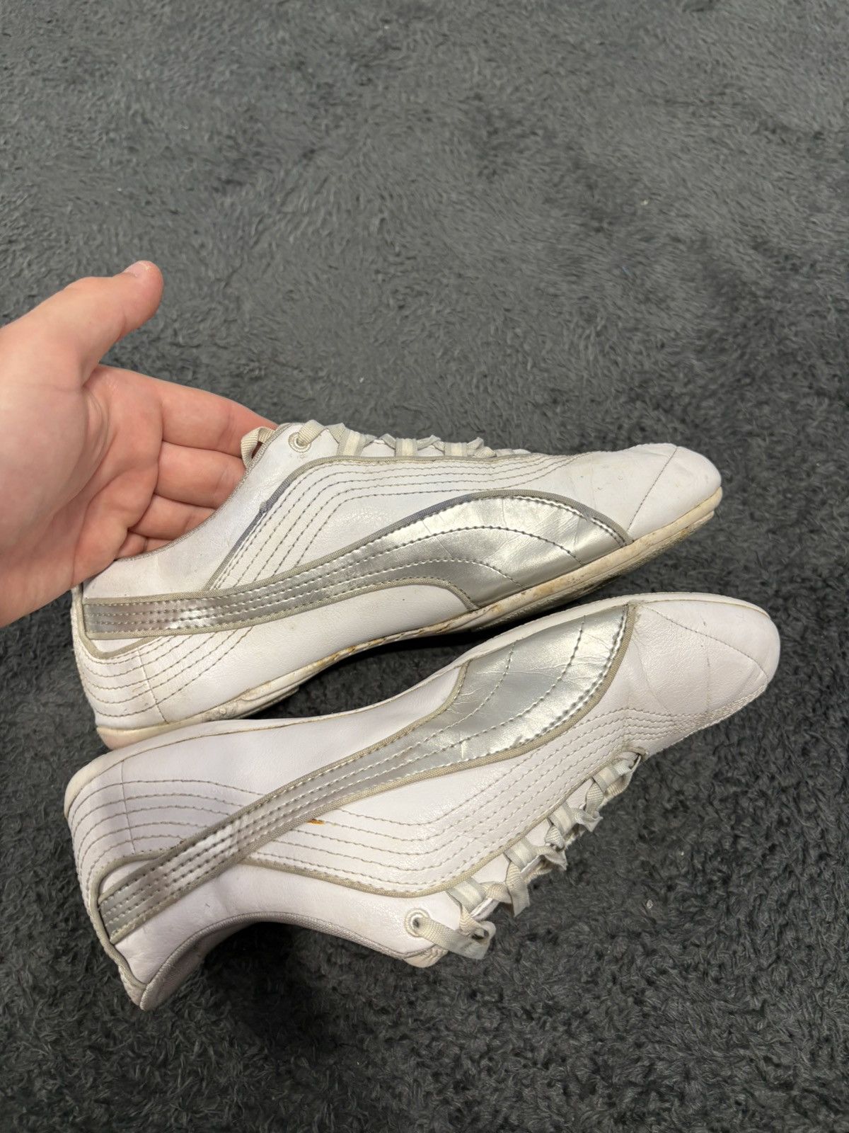 Jil Sander × Puma RARE Vintage Puma Speedcat Y2K Studded Logo Shoes Size US 9 / IT 39 - 4 Thumbnail