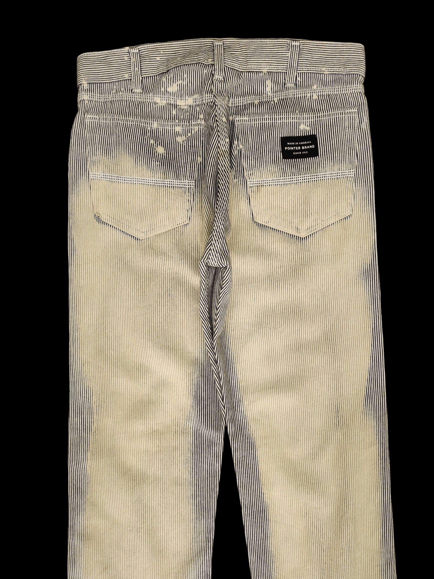 Pointer 1990s Pointer Hickory Striped Faded Distress Denim Pants Size US 32 / EU 48 - 11 Thumbnail