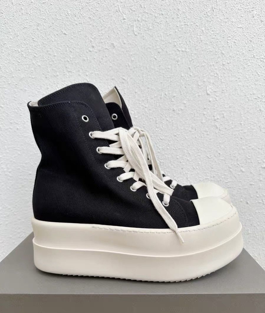 Rick Owens Rick Owens DRKSHDW Canvas High-Top Sneakers Size US 7 / EU 40 - 1 Thumbnail