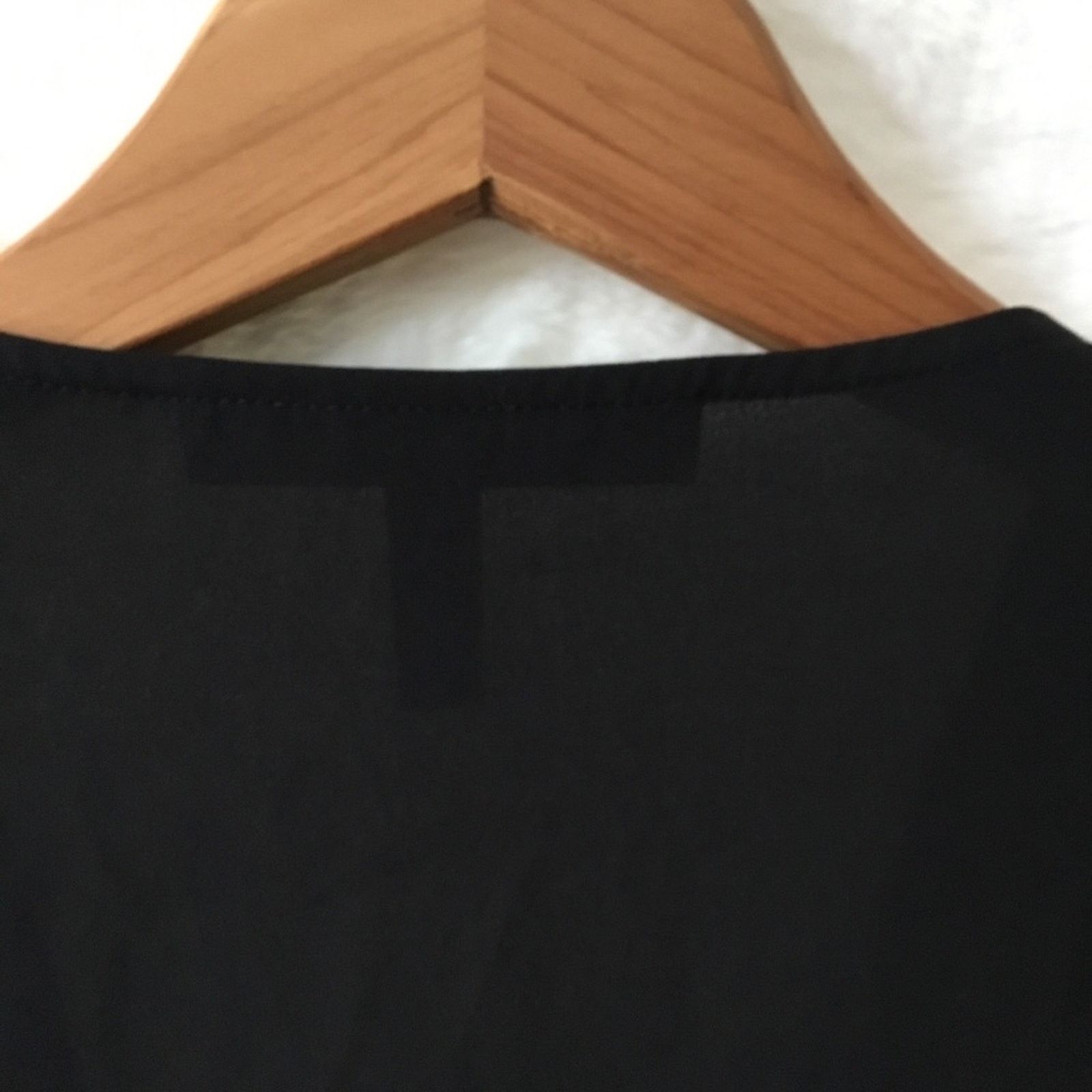 Bcbgmaxazria BCBGMaxAzria Black Drape Front Hi-Low Sheer Top Size XS / US 0-2 / IT 36-38 - 14 Thumbnail