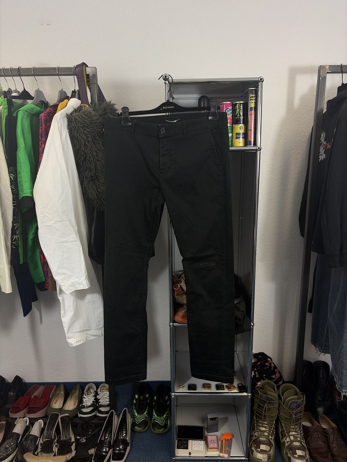 Hedi Slimane × Saint Laurent Paris SS16 hedi surf sound saint laurent Crash knee split boro Size US 32 / EU 48 - 1 Thumbnail
