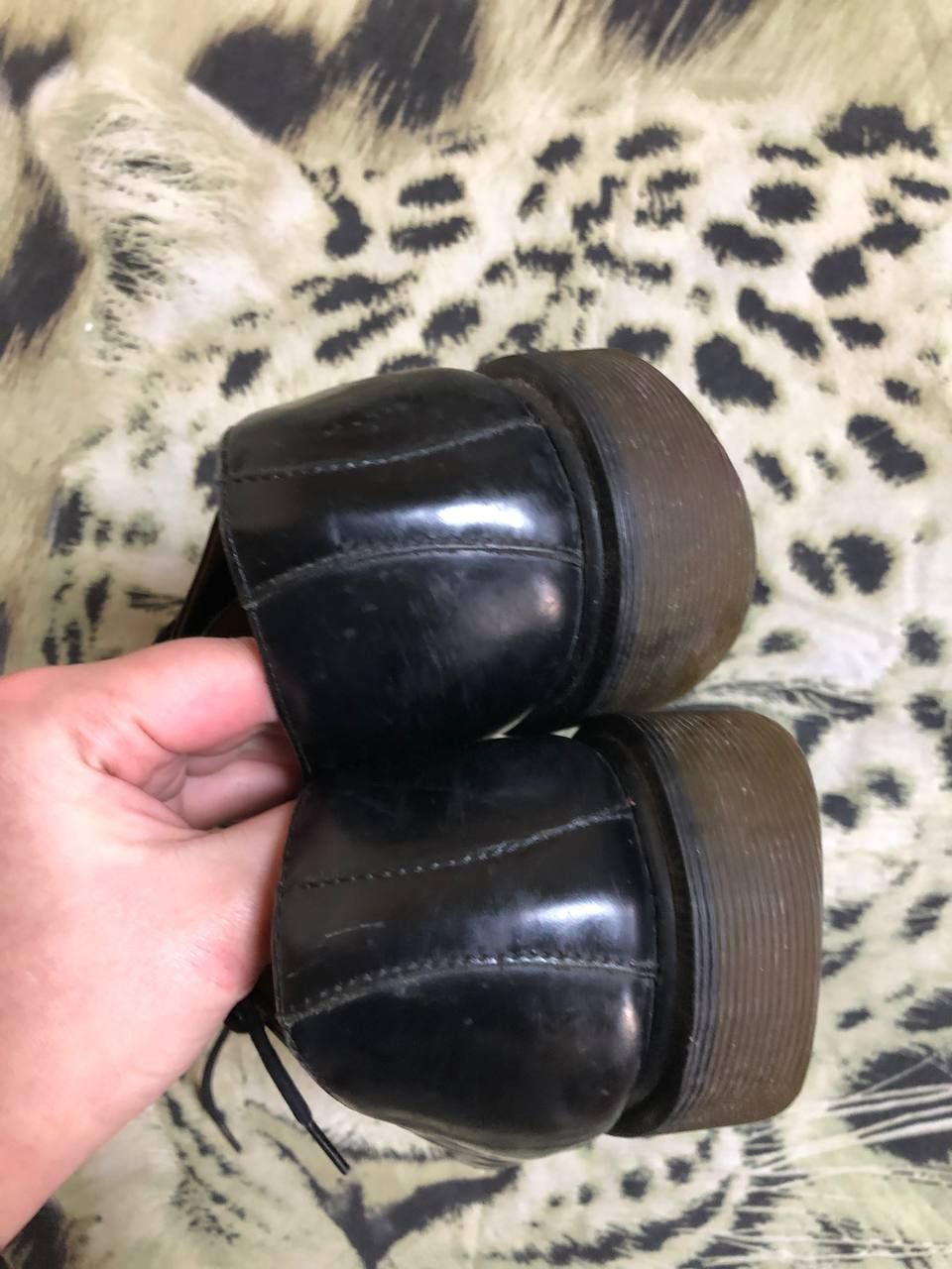 Dr. Martens Great Vintage 80s Dr Martens Black Leather Shoes Size US 12 / EU 45 - 5 Thumbnail