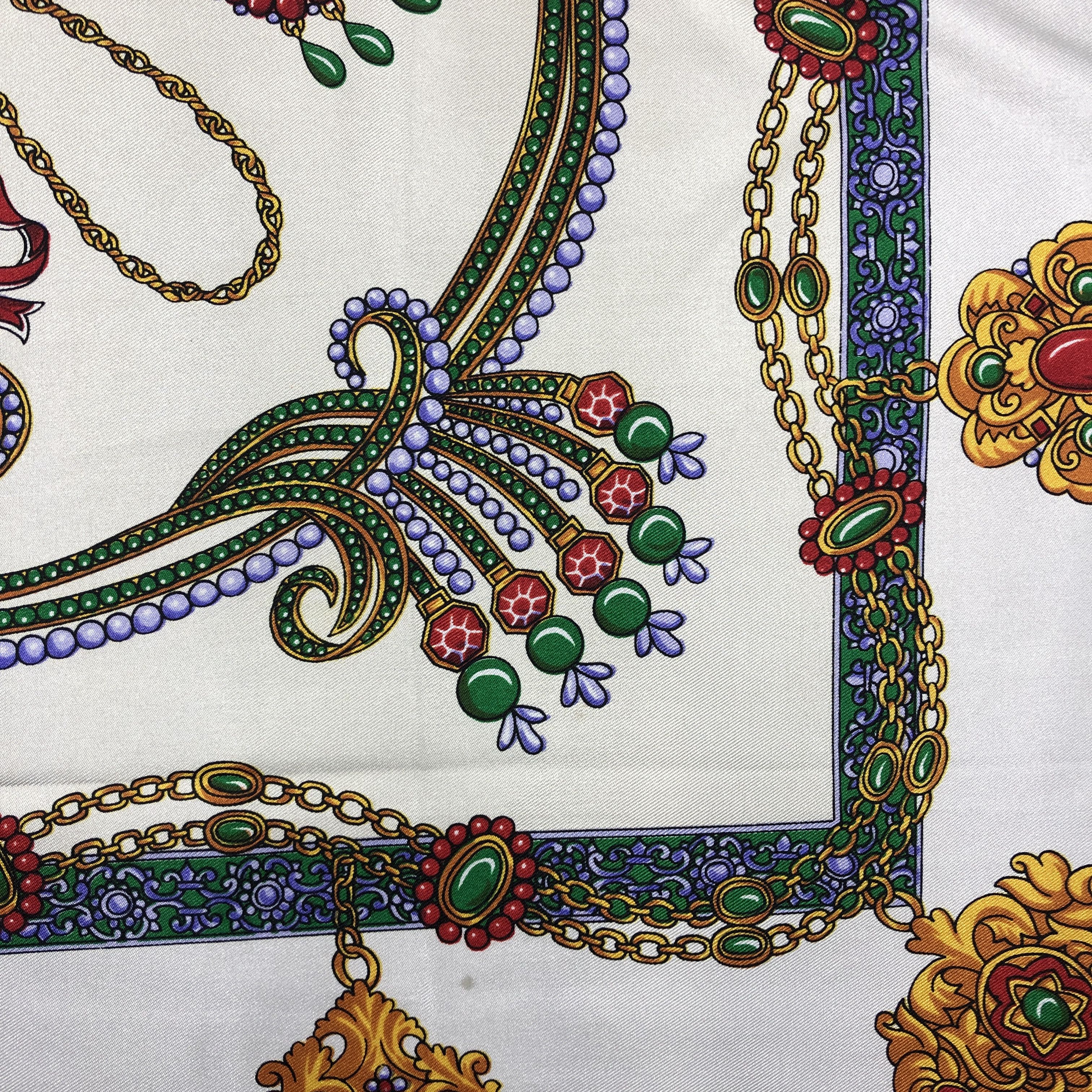 Japanese Brand Vintage 90s Chain Bracelet SILK Scarf Stole Wraps Scarves Size ONE SIZE - 7 Thumbnail