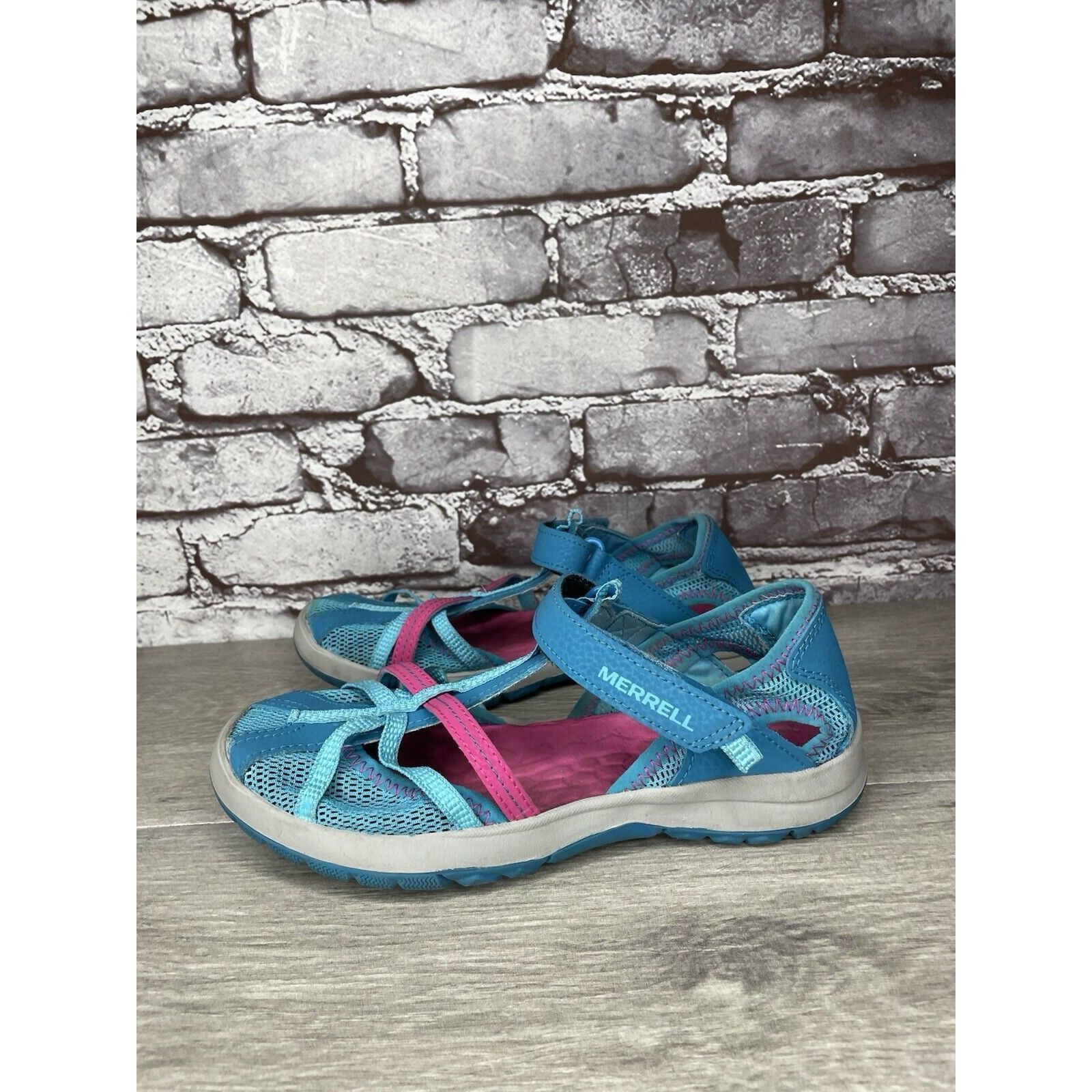 Merrell Merrell 61594 Blue Textile Synthetic Mesh Maryjane Strap Sho Size US 5 / IT 35 - 14 Thumbnail