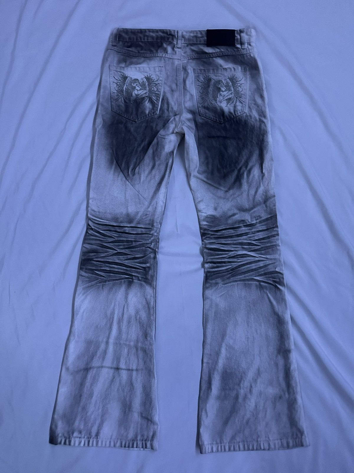 Japanese Brand × Vintage white and black boot cut denim Size US 32 / EU 48 - 2 Thumbnail