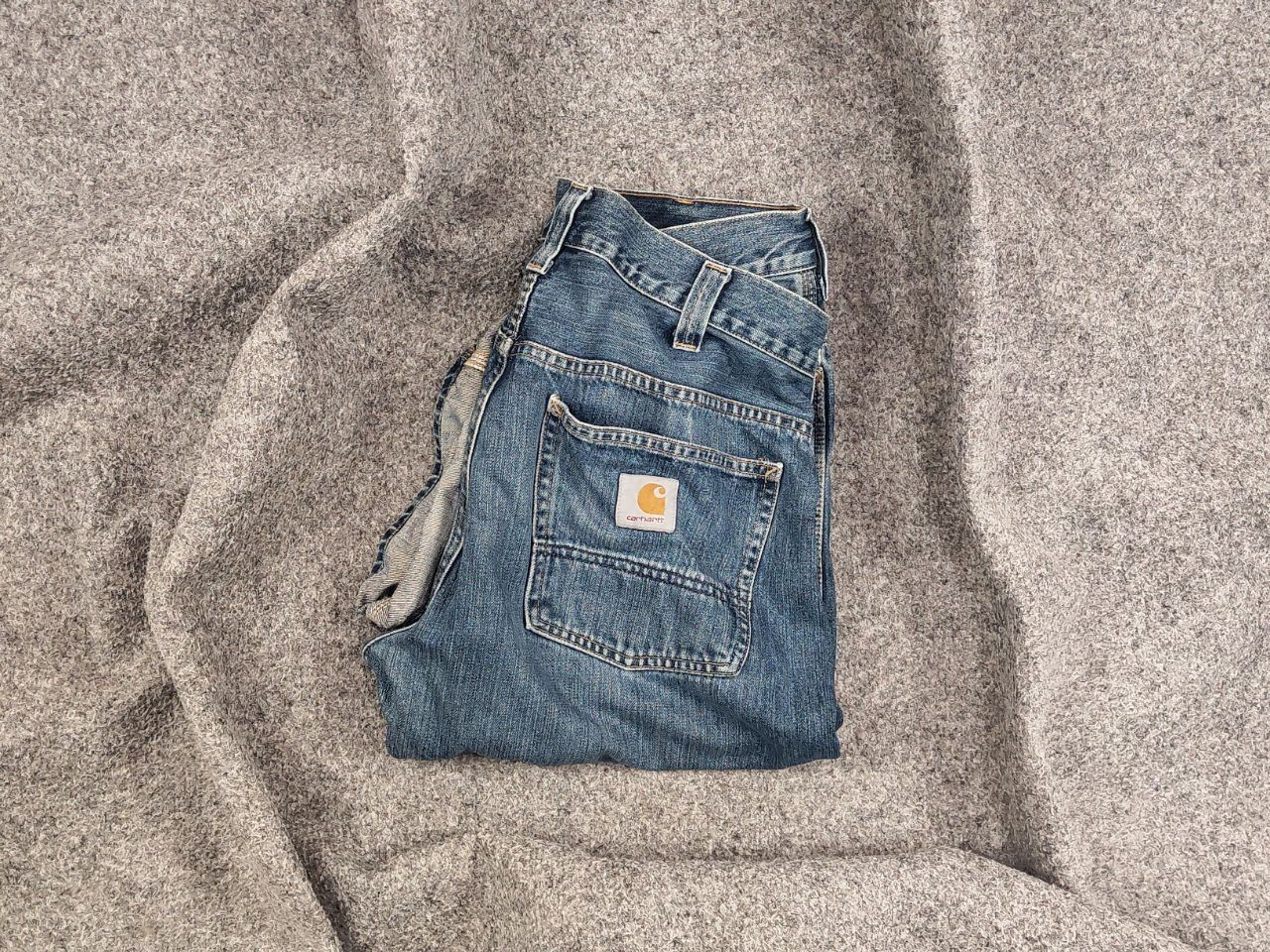 Carhartt Vintage 90's USA Carhartt Retro Distressed Faded Denim Jeans Size US 34 / EU 50 - 2 Thumbnail