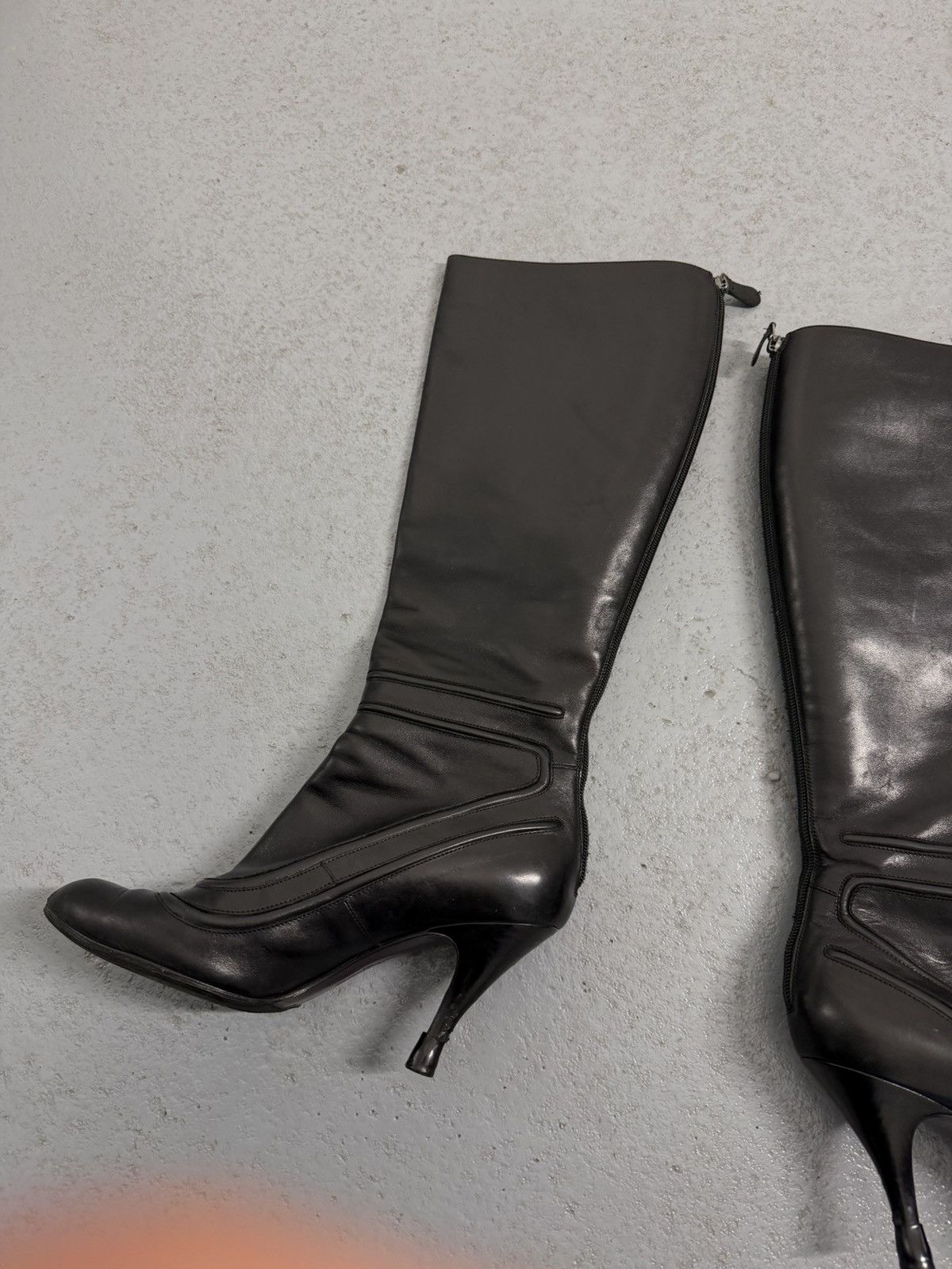 Salvatore Ferragamo Salvatore Ferragamo Leather Riding Boots Size US 9 / IT 39 - 6 Thumbnail