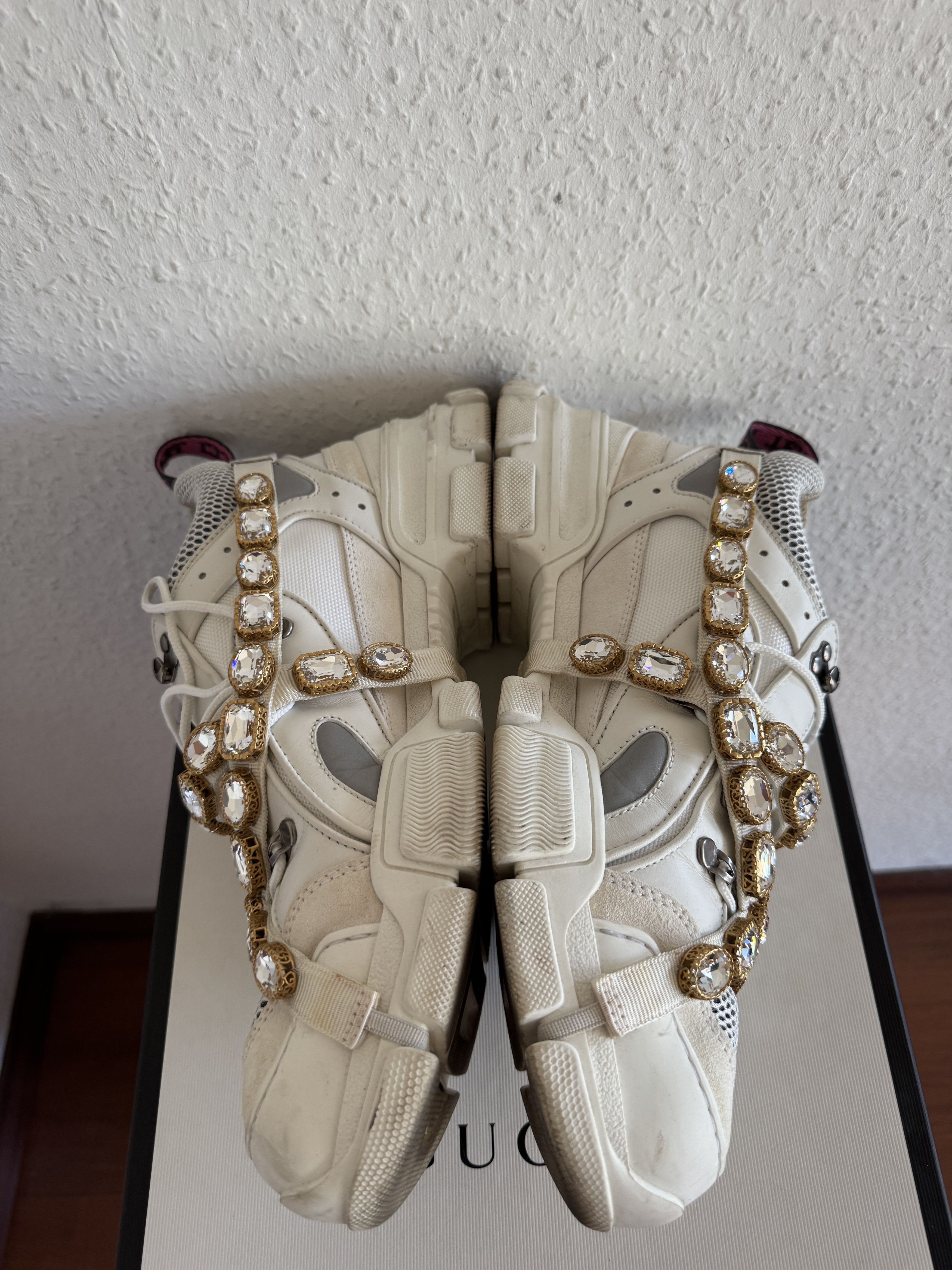 Gucci Flashtrek Sneaker with Removable Crystal Strap Size US 12.5 / EU 45-46 - 6 Thumbnail