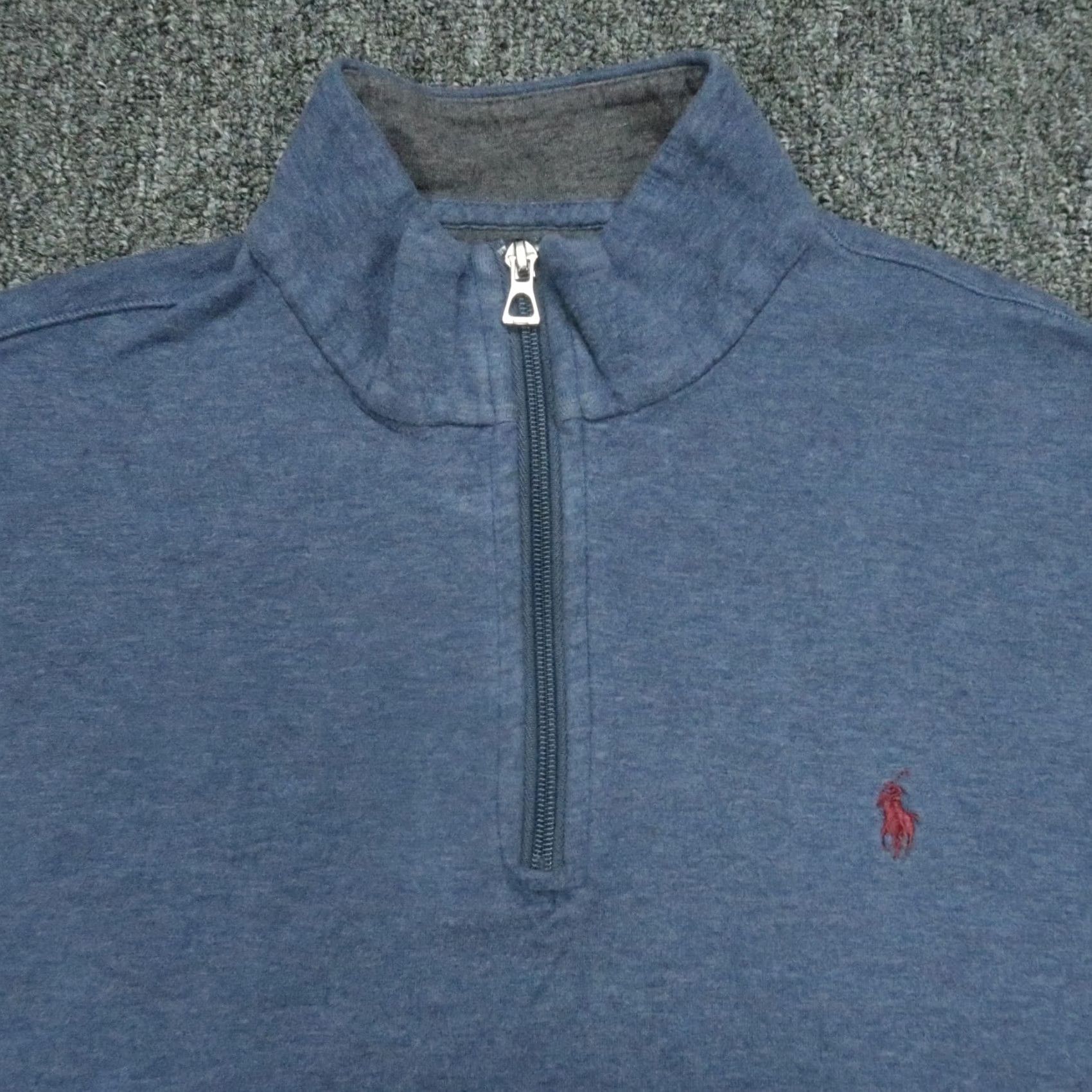 Polo Ralph Lauren Polo Ralph Lauren Pullover Sweater 1/4 Zip Mens L Blue Knit Mock Neck Jacket/Coat Style Shirt? Size US L / EU 52-54 / 3 - 2 Thumbnail