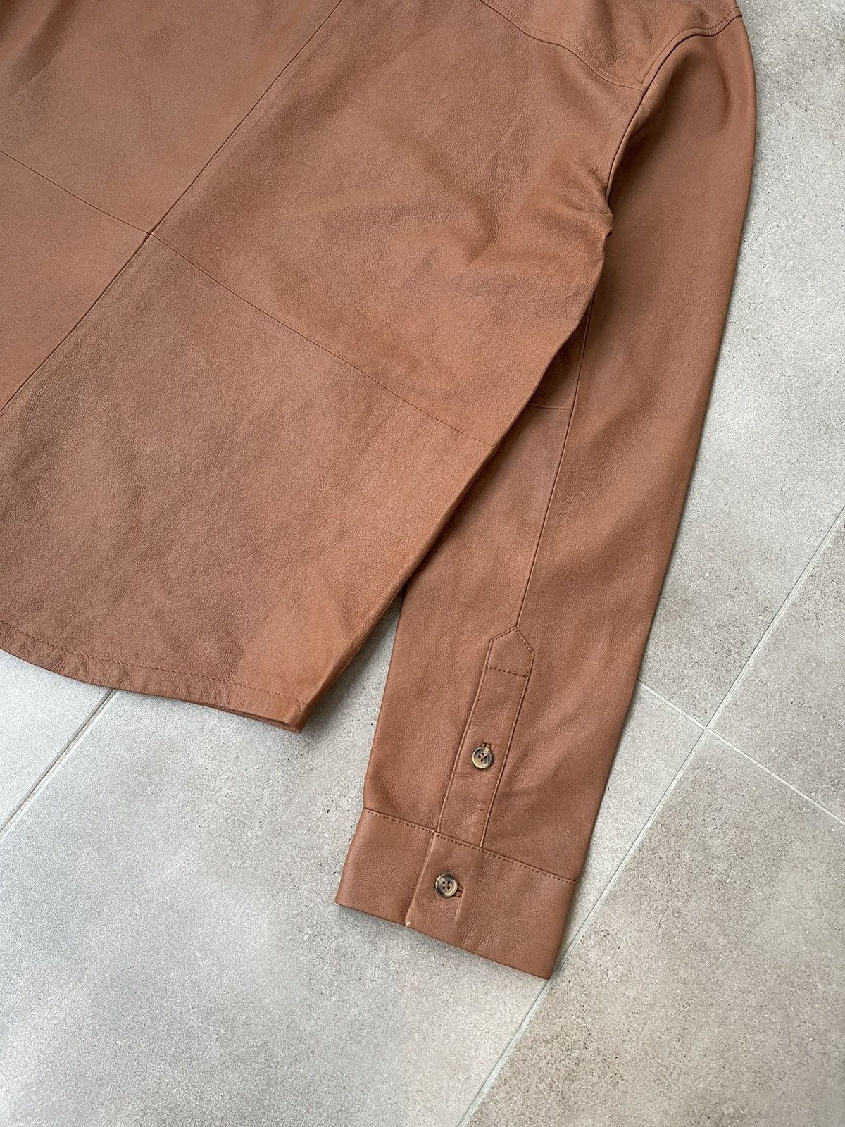 Other !DS! SS23 Studio ID Andrew Brown Leather Shirt Size US M / EU 48-50 / 2 - 17 Thumbnail
