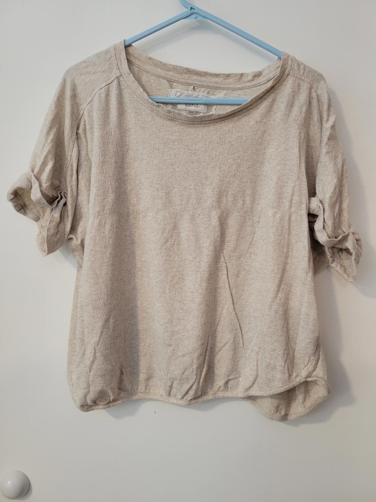 Other Cupio Beige Casual Lightweight Pullover Shirt L/G Size L / US 10 / IT 46 - 1 Thumbnail