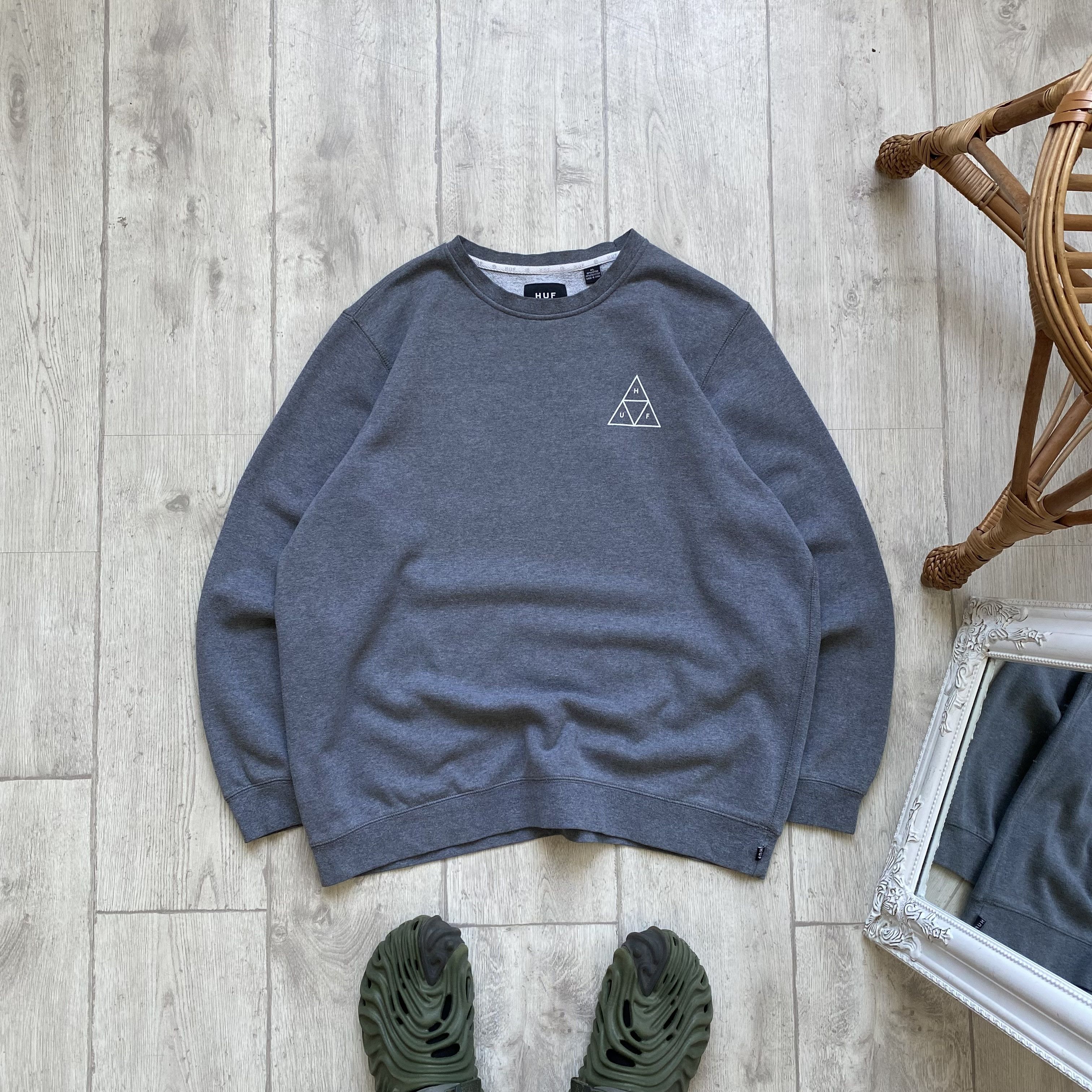 Huf 🛹 Vintage 00s Huf Skateboarding sweatshirt Big logo Size US XL / EU 56 / 4 - 2 Thumbnail