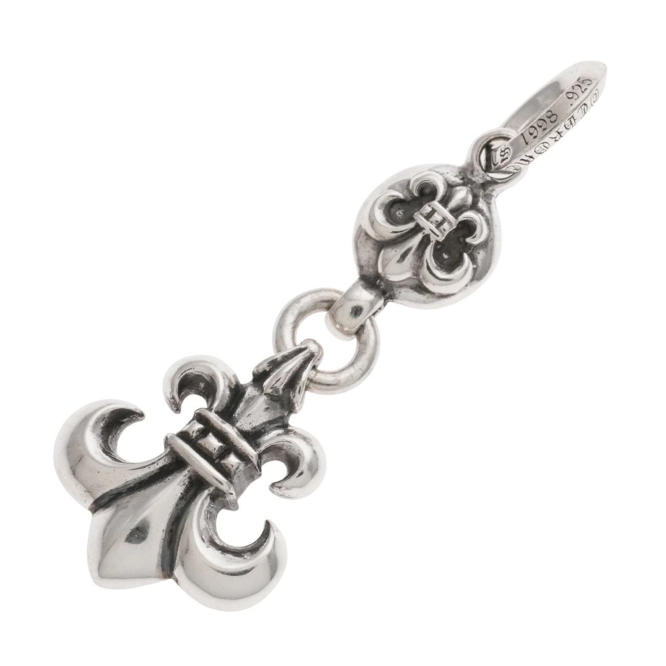 アクセサリー CHROME HEARTS FRAMED BS FLUER Chrome Hearts Silver BS Fleur Leather Braids Chain Necklace - SRM