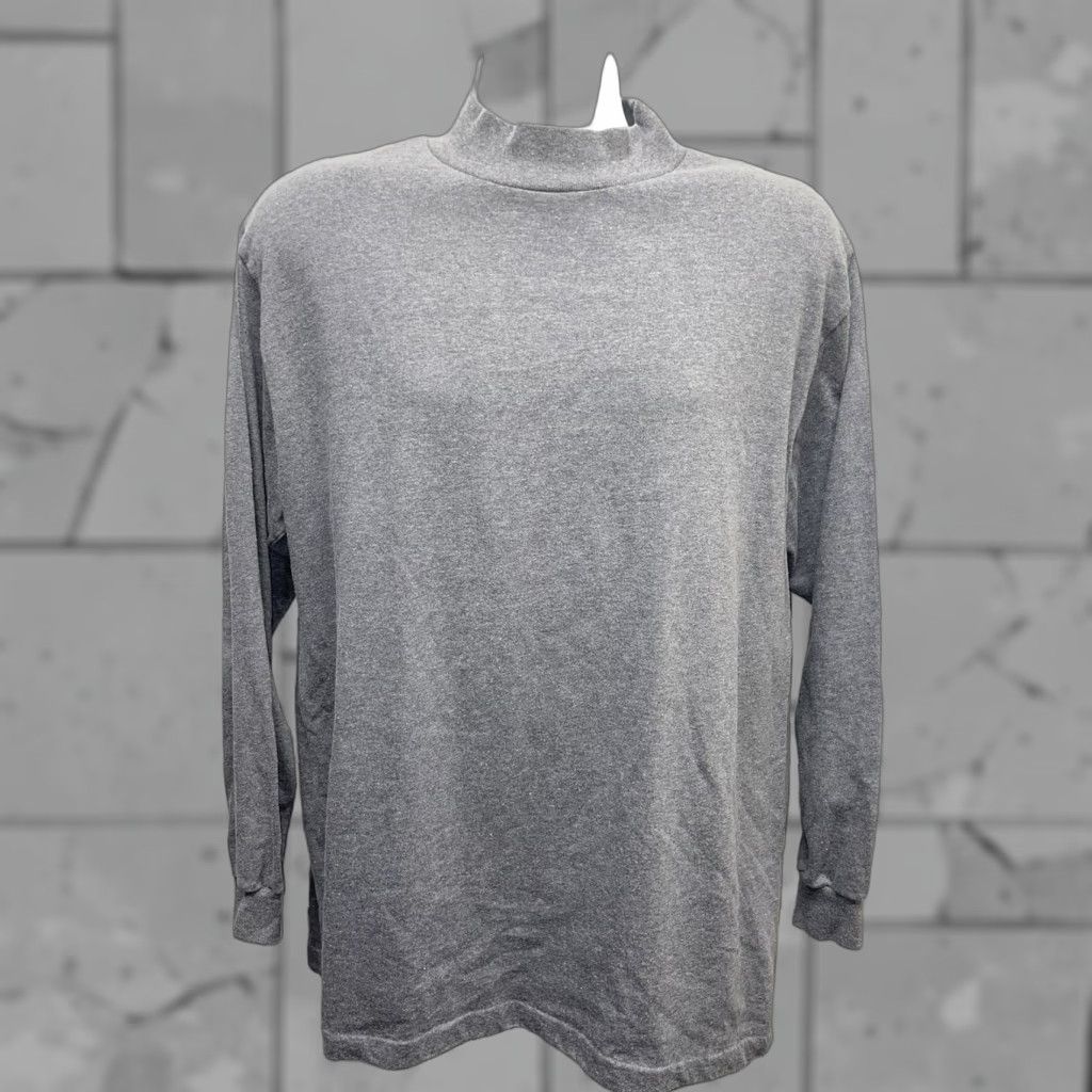 Jerzees VINTAGE Jerzees Turtleneck Shirt Made In USA Mens XL Gray Size US XL / EU 56 / 4 - 1 Thumbnail