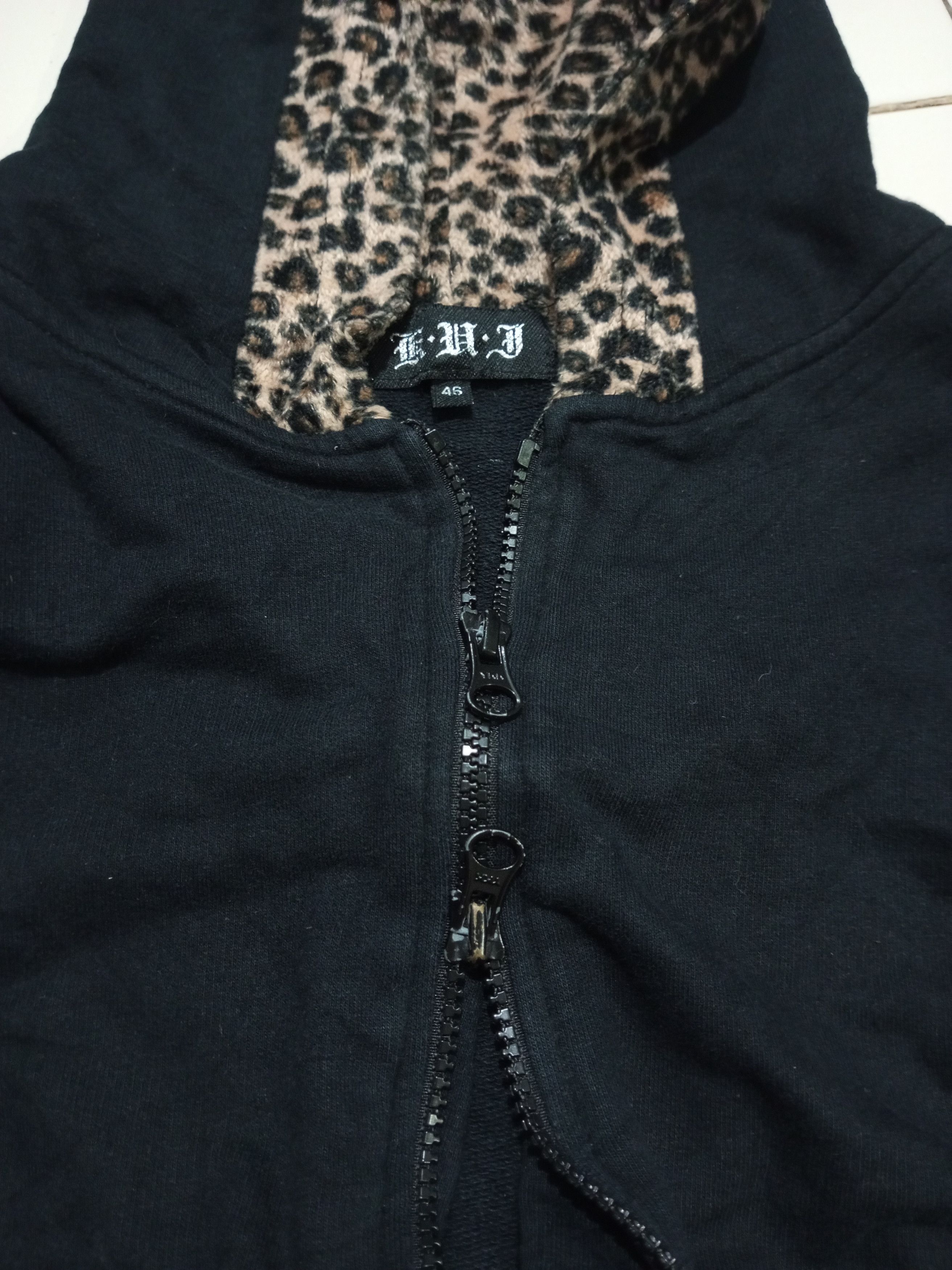 Hysteric Glamour Japan - KUI Leopard Stripe Rocker Hoodie 2 zip Size L / US 10 / IT 46 - 4 Thumbnail