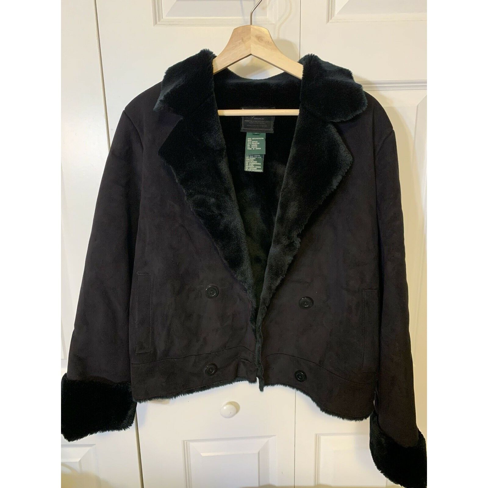 Ralph Lauren Black Label Ralph Lauren Label Black Women’s Plush Jacket faux Shearling Size M / US 6-8 / IT 42-44 - 1 Thumbnail