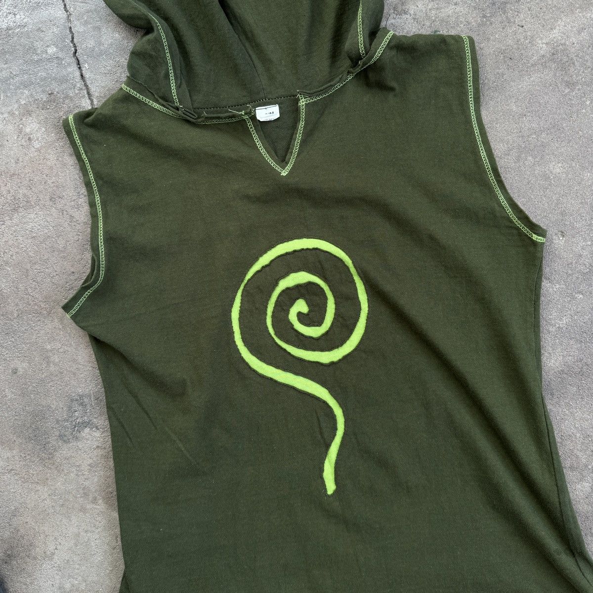 Vintage Vintage Goblin Spiral Fairy Core Hooded Tank Top Size M / US 6-8 / IT 42-44 - 8 Thumbnail