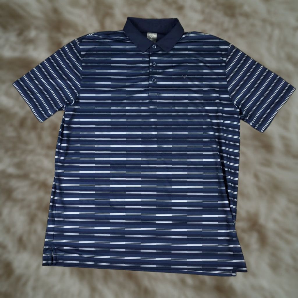 Callaway Callaway Polo Shirt Mens Large Blue Striped Opti Dri Golf Short Sleeve Polo Shirt Mens L Blue Striped Golf Opti Dri Fit Size US L / EU 52-54 / 3 - 1 Thumbnail