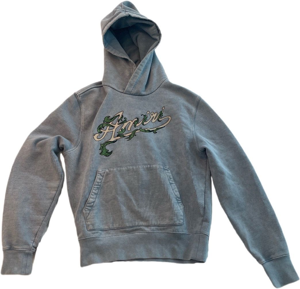 Amiri Amiri Filigree Hoodie-Light Blue | Grailed