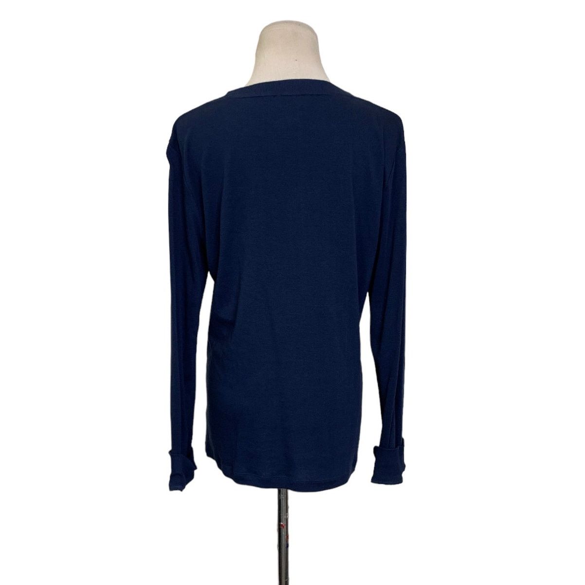 Jones New York Jones New York blue v neck pull over cotton top size large Size L / US 10 / IT 46 - 2 Thumbnail
