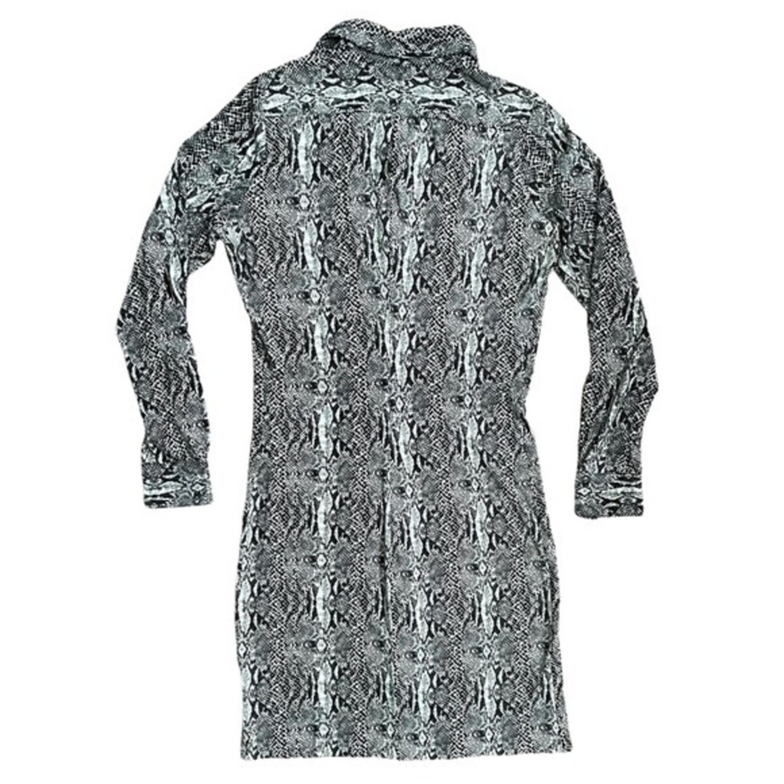 Norma Kamali Norma Kamali Snake Print Buttoned Sheath Shirt Dress Size S Size S / US 4 / IT 40 - 2 Thumbnail