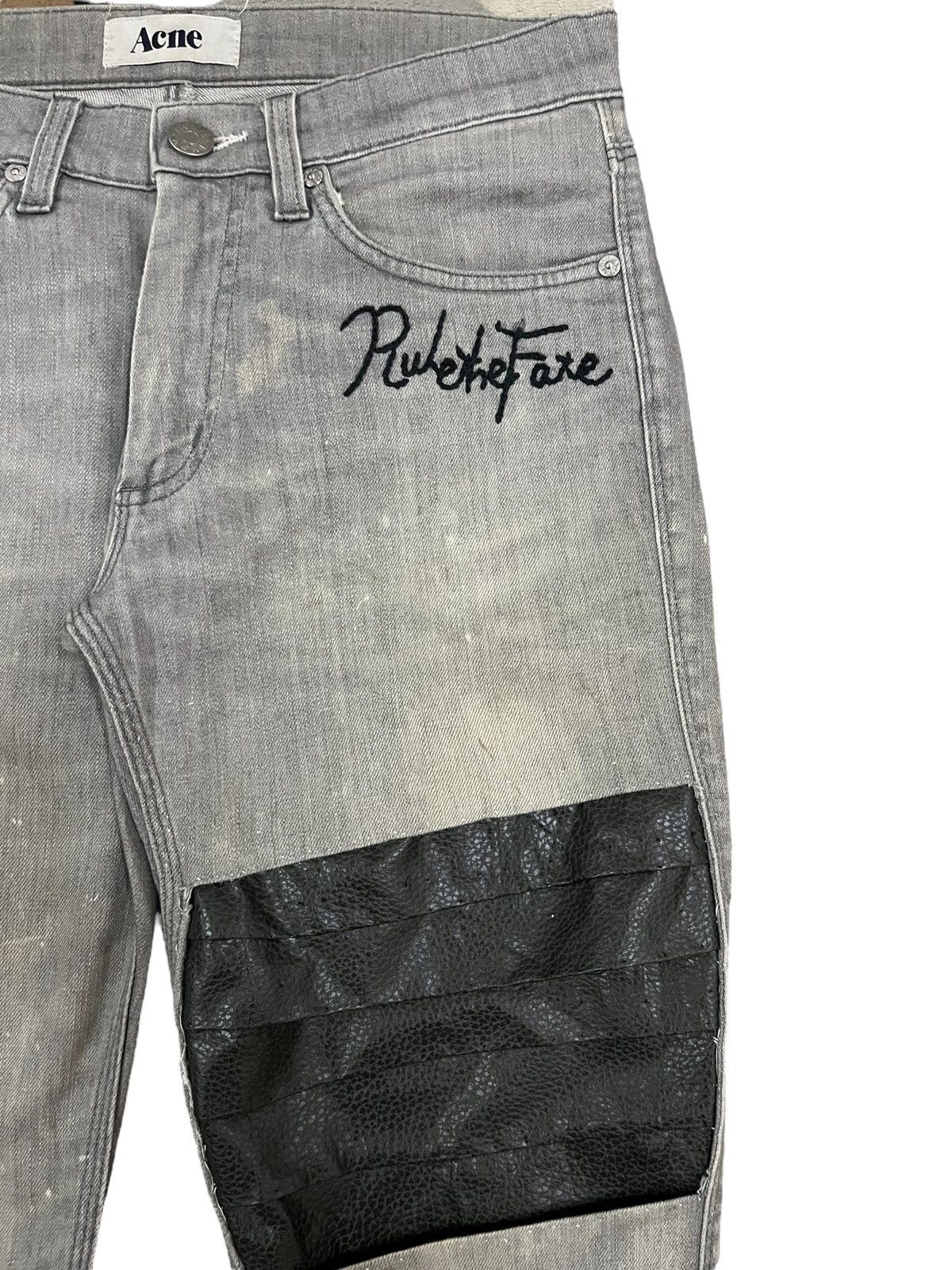 Acne Studios Acne Studios Max Tarnish Leather Patches Paint Splat Jeans Size US 29 - 9 Thumbnail