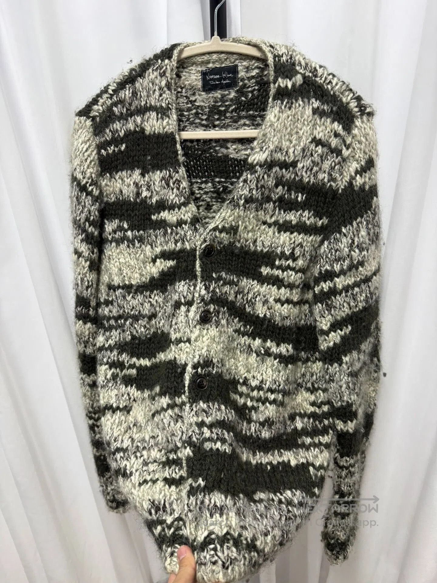 Number (N)ine Number (N)ine 04AW Tiger Stripe Wool Cardigan. Size US M / EU 48-50 / 2 - 5 Thumbnail
