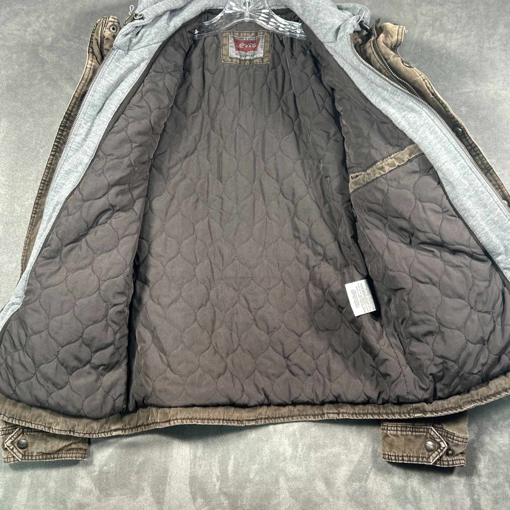 Levi's VINTAGE Levi's Trucker Jacket Mens S Military Jacket Reversible Hoodie Wind-Resistant Brown Size US S / EU 44-46 / 1 - 7 Thumbnail