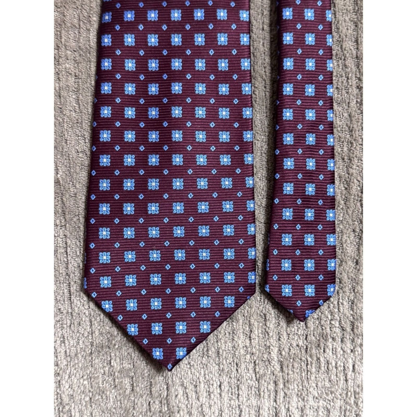 Brooks Brothers Brooks Brothers MINT Maroon Blue Mens Silk Necktie Tie Ascot - Mens Silk Neck Tie Brooks Brothers Size ONE SIZE - 2 Thumbnail