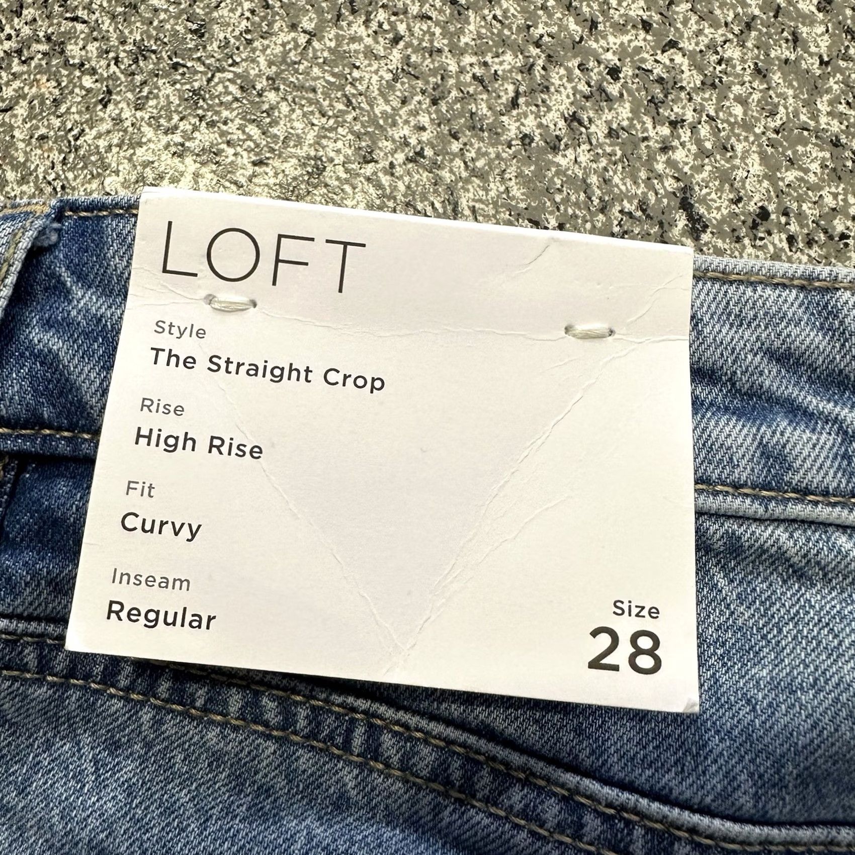 Loft LOFT Jeans Womens 6 28x27 Straight Crop High Rise Patchwork Stretch Denim Blue 5-Pocket Womens Jeans Size 28" / US 6 / IT 42 - 5 Thumbnail