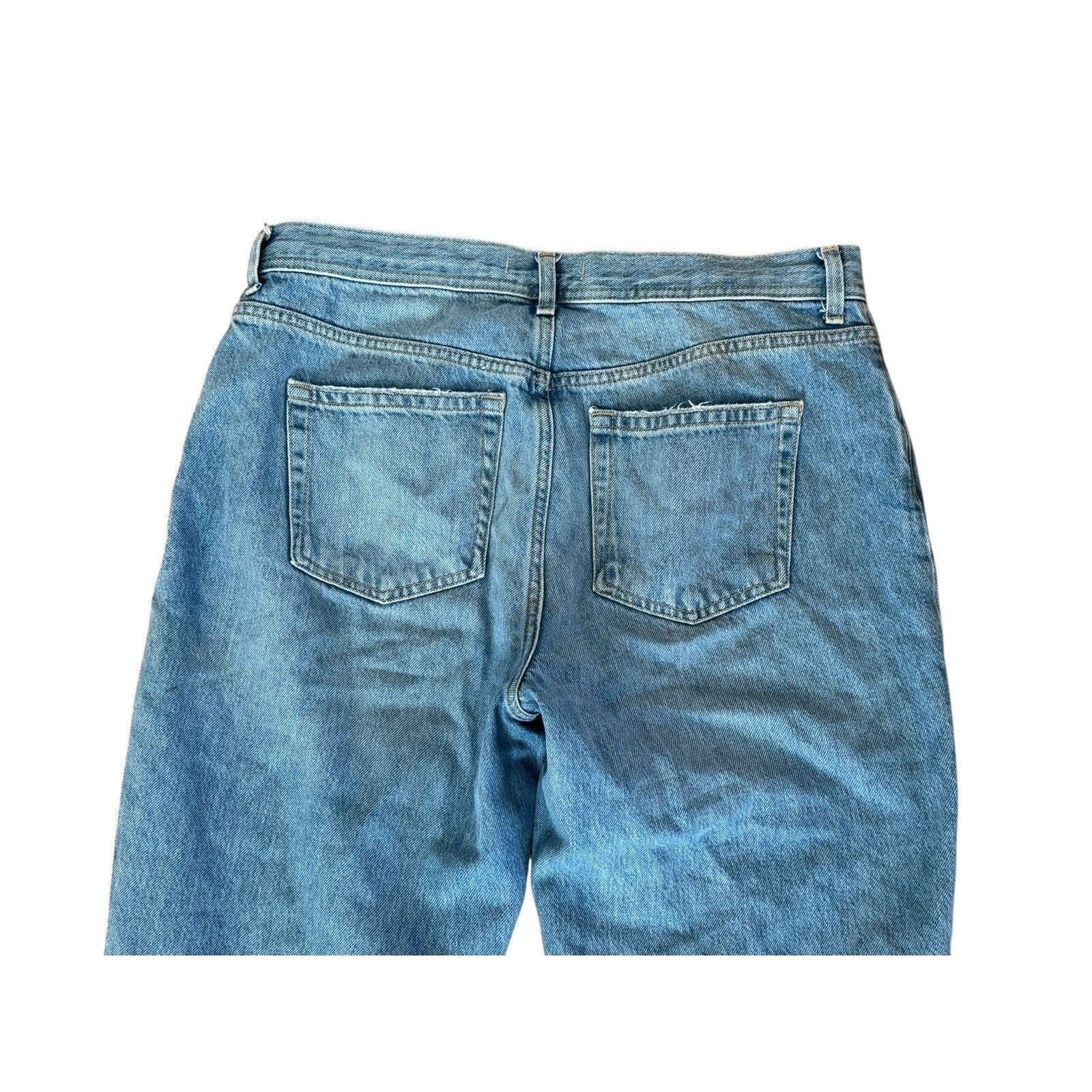 Free People FREE PEOPLE Maggie Mid Rise Straight Leg Jeans Distressed 31 Size 31" - 7 Thumbnail