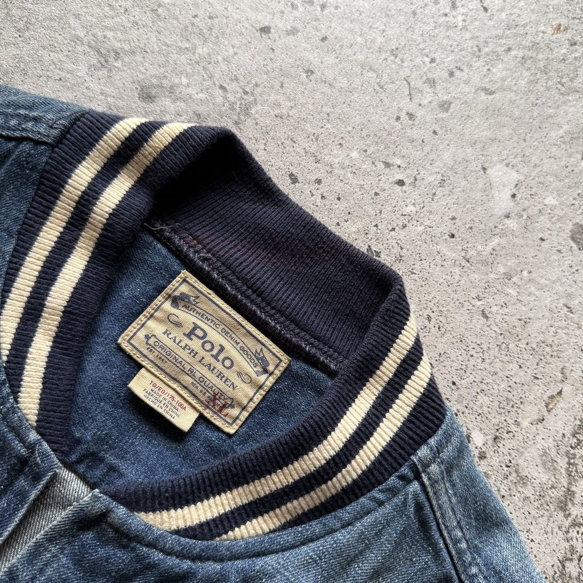 Polo Ralph Lauren Polo Ralph Lauren Vintage Denim Bomber Jacket Flags Logo Size US L / EU 52-54 / 3 - 4 Thumbnail