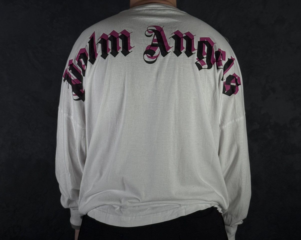 Palm Angels Palm Angels Doubled Logo Oversized Long Sleeve Shirt Size US XL / EU 56 / 4 - 1 Thumbnail