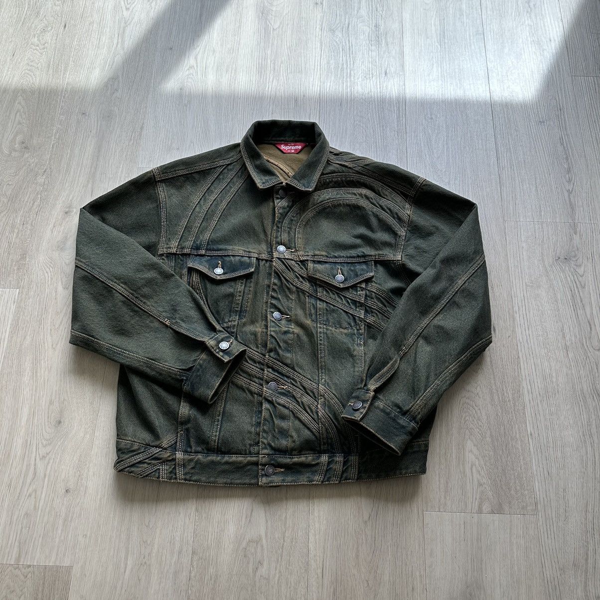 Supreme S Logo Denim Trucker Jacket | Grailed