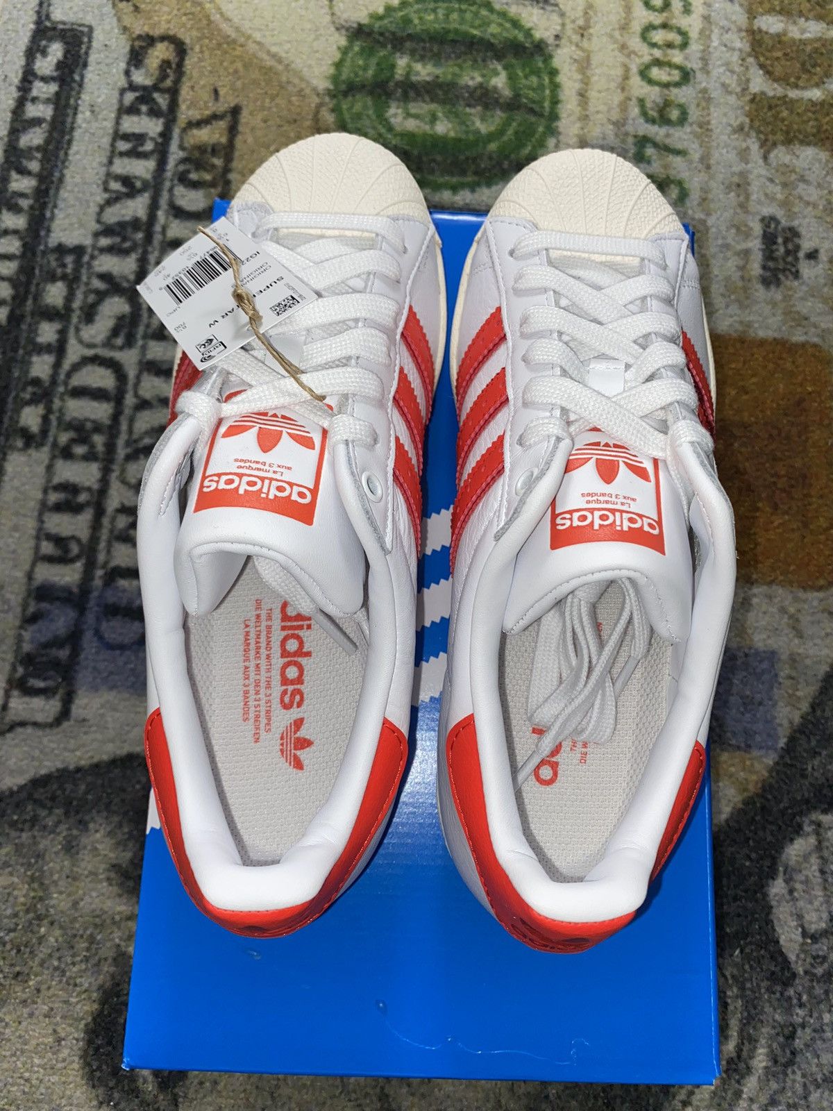 Adidas Adidas Superstar Cloud White Bright Red Size US 8 / IT 38 - 5 Thumbnail