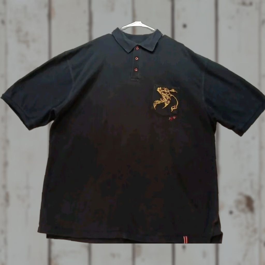 Coogi VINTAGE COOGI Men's Polo Shirt 4XL Black Short Sleeve Button-Up Front Pocket Embroidered 90s Y2K Mens Size US XXL / EU 58 / 5 - 1 Thumbnail