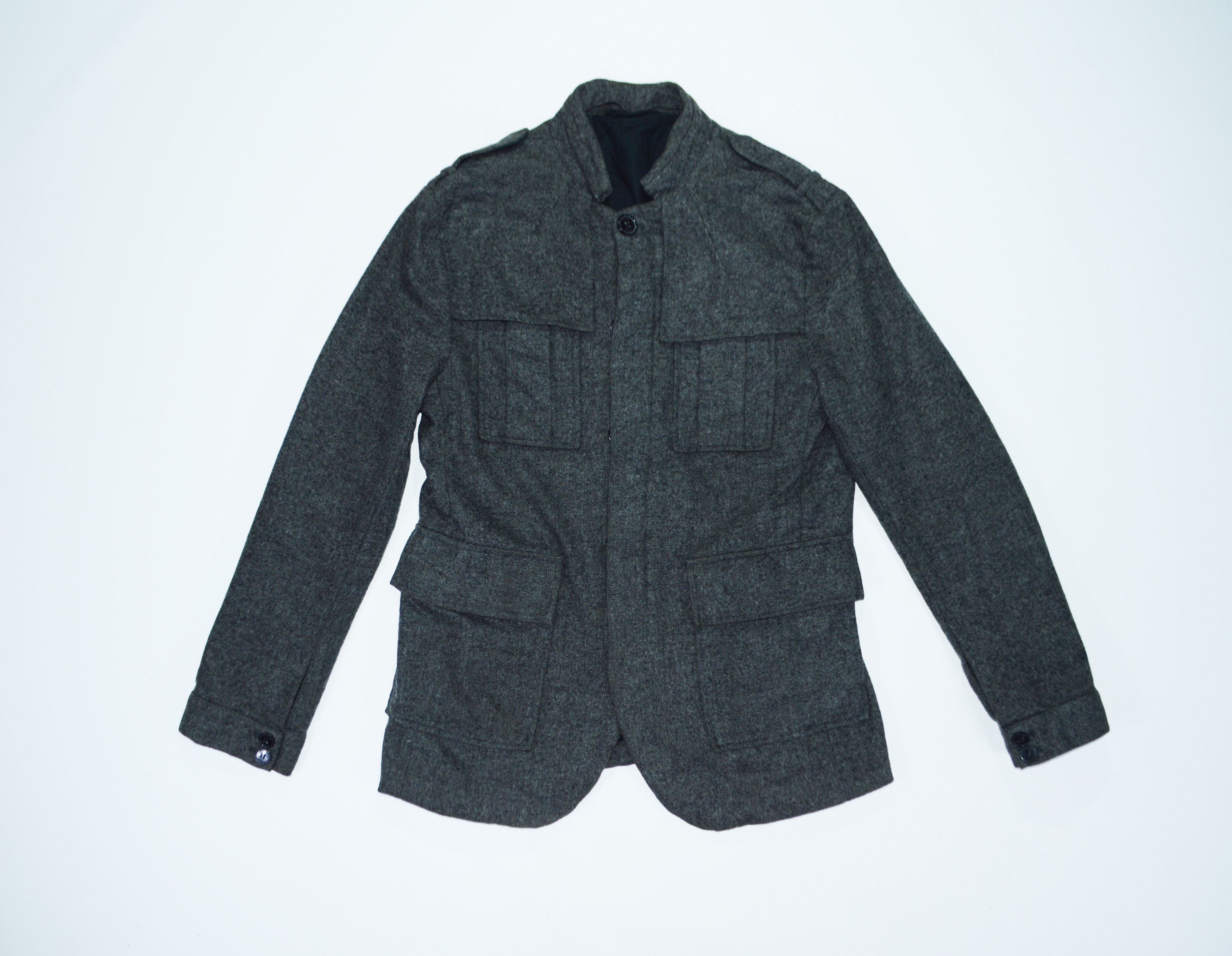 Allsaints Allsaints Berkoff Gray Wool Nylon Jacket Size M Size US M / EU 48-50 / 2 - 1 Thumbnail