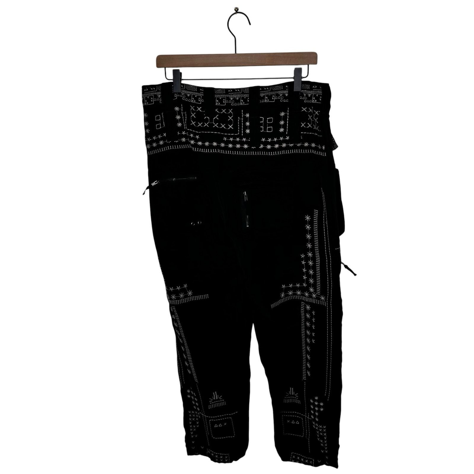 Johnny Was JOHNNY WAS BLAKE CARGO PANT Black Size 8 Size 30" / US 8 / IT 44 - 4 Thumbnail