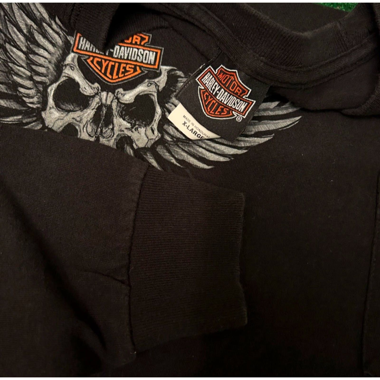 Harley Davidson Vintage Harley Davidson Skull Wings Y2K Texas 2017 Long Sleeve Shirt Mens Sz XL Size US XL / EU 56 / 4 - 3 Thumbnail