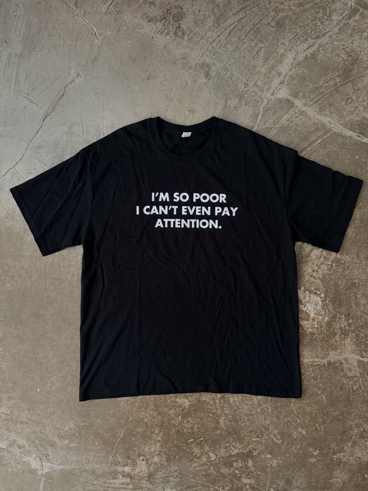 Vintage I’M SO POOR I CAN’T EVEN PAY ATTENTION Tee Balenciaga Size US XXL / EU 58 / 5 - 1 Thumbnail