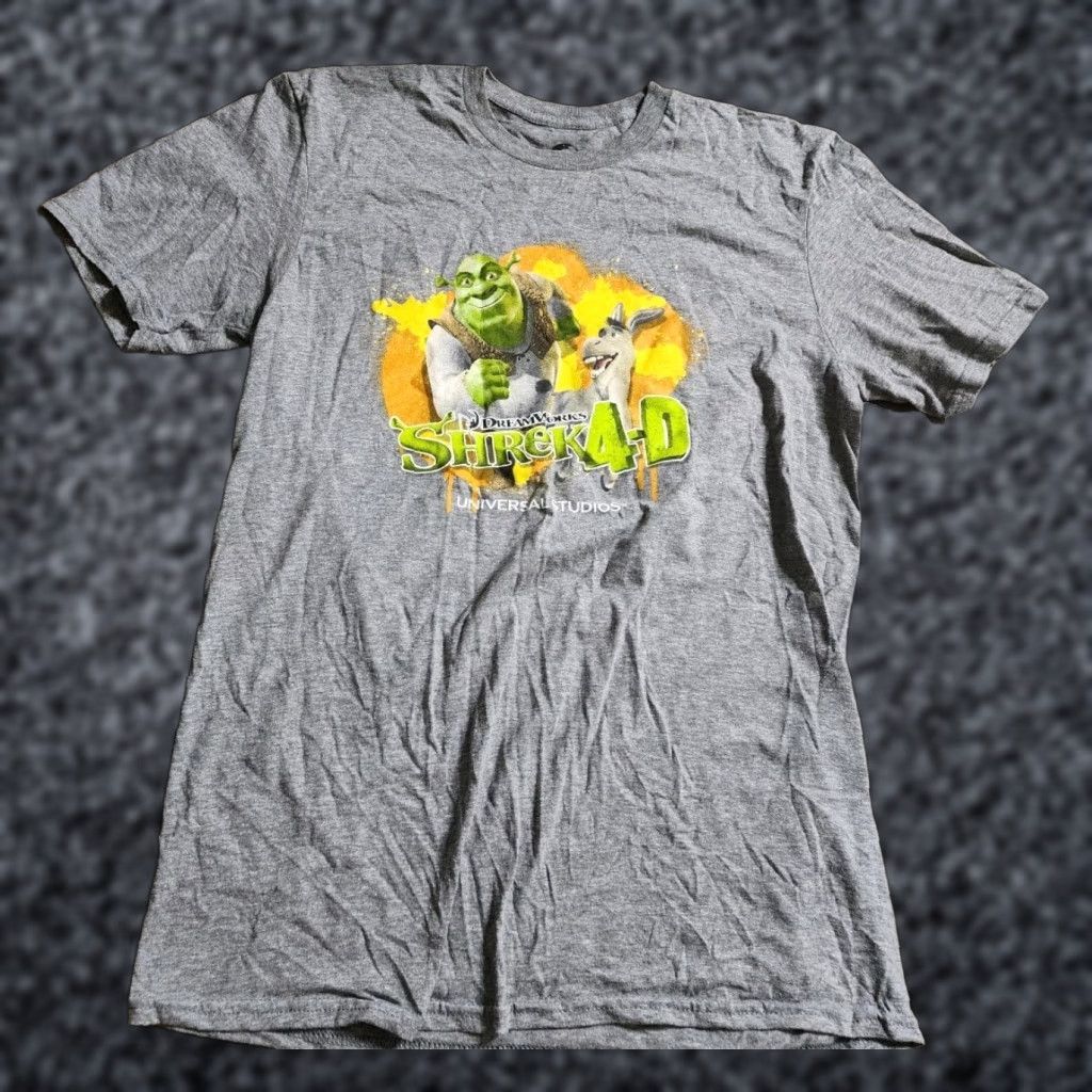 Vintage Universal Studios T Shirt Mens M Gray Rare Orlando 2003-2022 Shrek 4D Double Sided Size US M / EU 48-50 / 2 - 1 Thumbnail