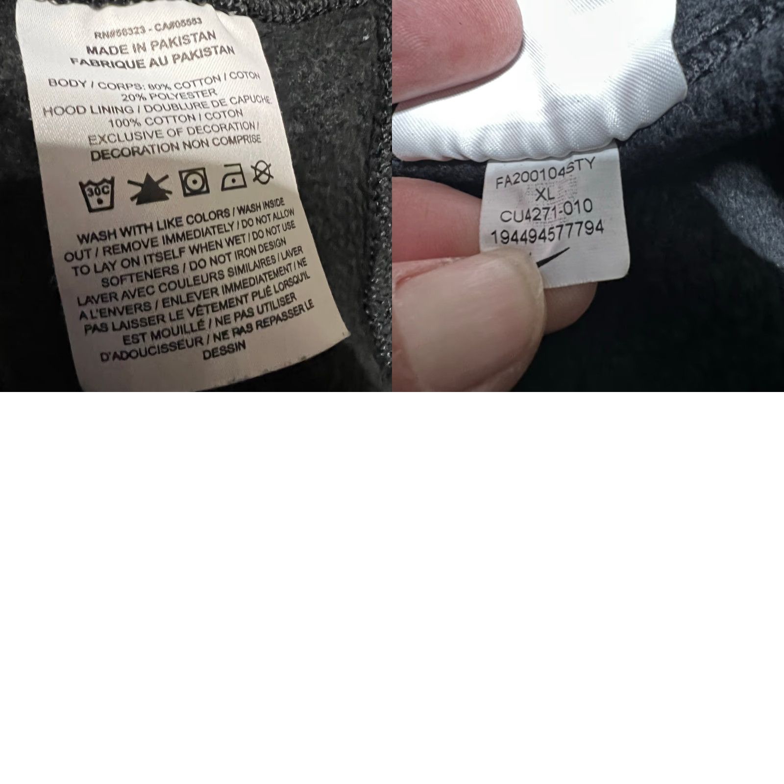 Nike Nike Hoodie Mens XL JDI Pullover Fleece Sweatshirt Just Do It CU4271 Size US XL / EU 56 / 4 - 8 Thumbnail
