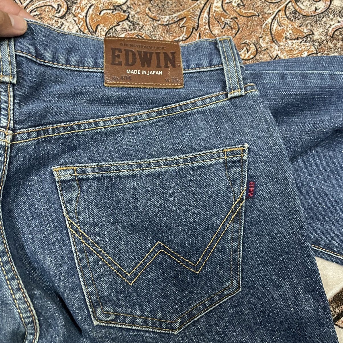 Edwin 🔥Vintage Edwin 404 Washed Regular Fit Distress Denim Jeans Size US 36 / EU 52 - 11 Thumbnail