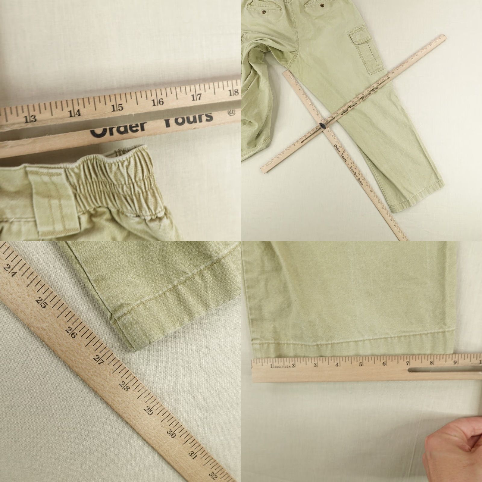 Vintage LL Bean Pants Mens 35x29 Cargo Work Tropic Weight Comfort Waist Beige Size US 35 - 8 Thumbnail