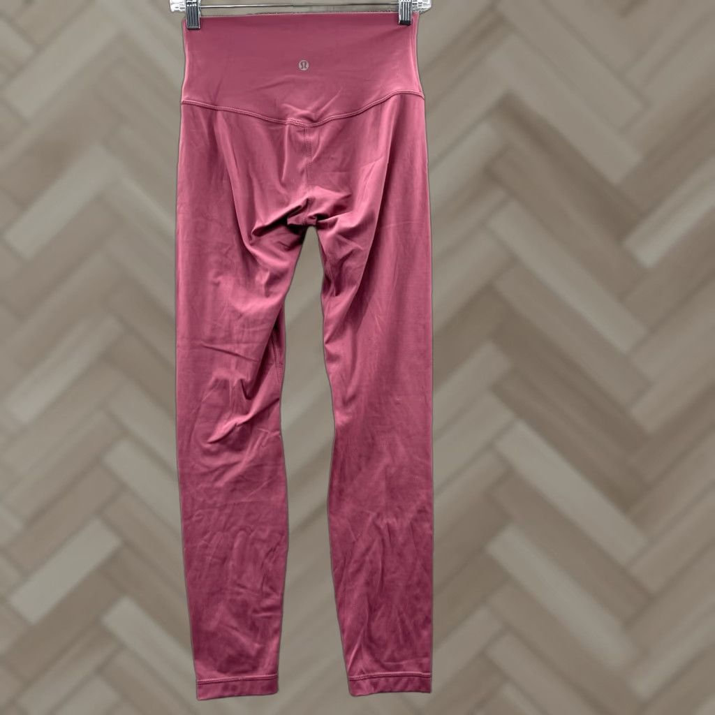 Lululemon Womens Leggings Pink High Waisted Rise Full Length 27 In Inseam 6 Size 6 Skinny Athletic Compression Stretch Comfort