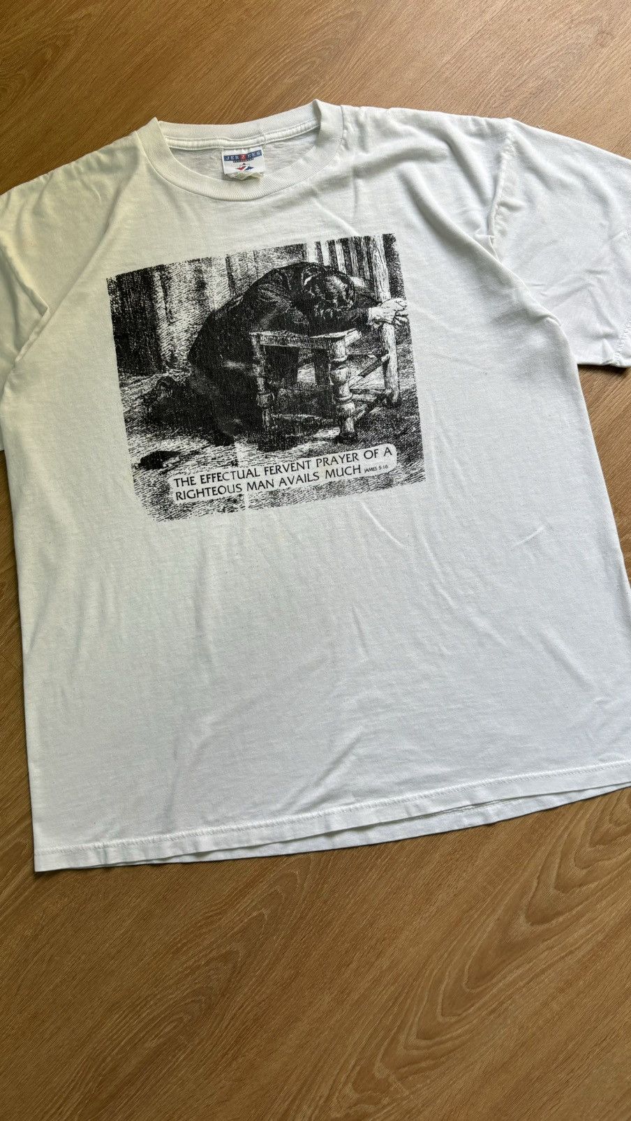 Vintage RARE! Vintage 90’s Art Prayers Of A Righteous Man Size US L / EU 52-54 / 3 - 2 Thumbnail