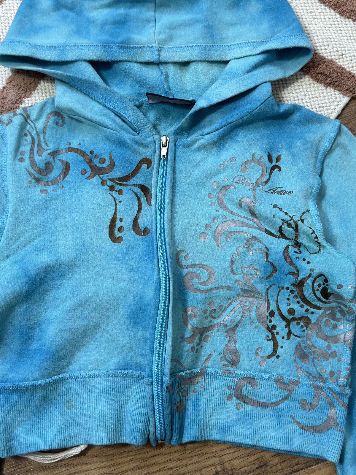 DKNY × Vintage VINTAGE DKNY ACTIVE 2000s CROPPED ZIP UP HOODIE Size S / US 4 / IT 40 - 3 Thumbnail